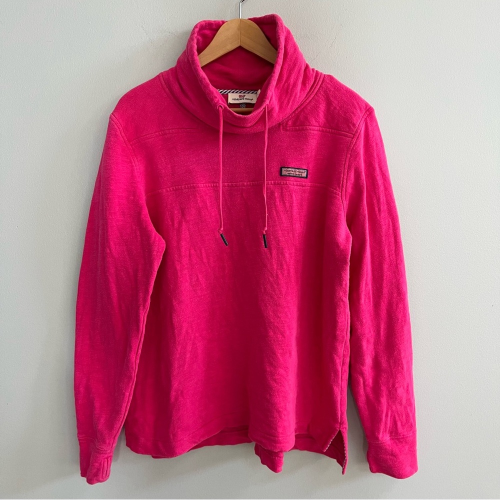 Vineyard Vines Cowl Neck Slub Pullover Sweatshirt Size Large Cotton Preppy